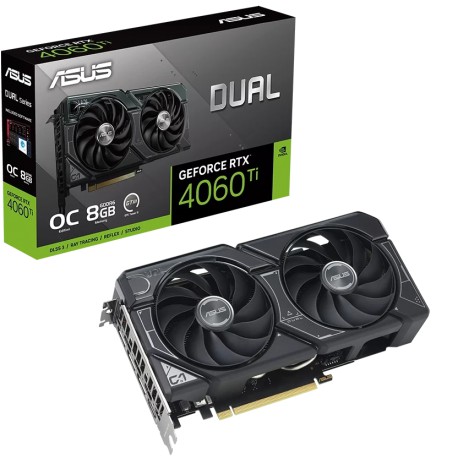 کارت گرافیک ایسوس مدل Dual RTX 4060 Ti OC حافظه 16 گیگابایت
