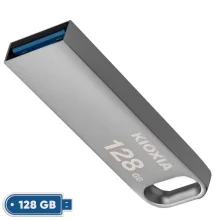 فلش‌مموری 128 گیگابایت کیوکسیا مدل U366 با بدنه فلزی، رابط USB 3.2، سرعت انتقال 200 مگابایت بر ثانیه، مقاوم در برابر ضربه و قابلیت اتصال به بند کلید