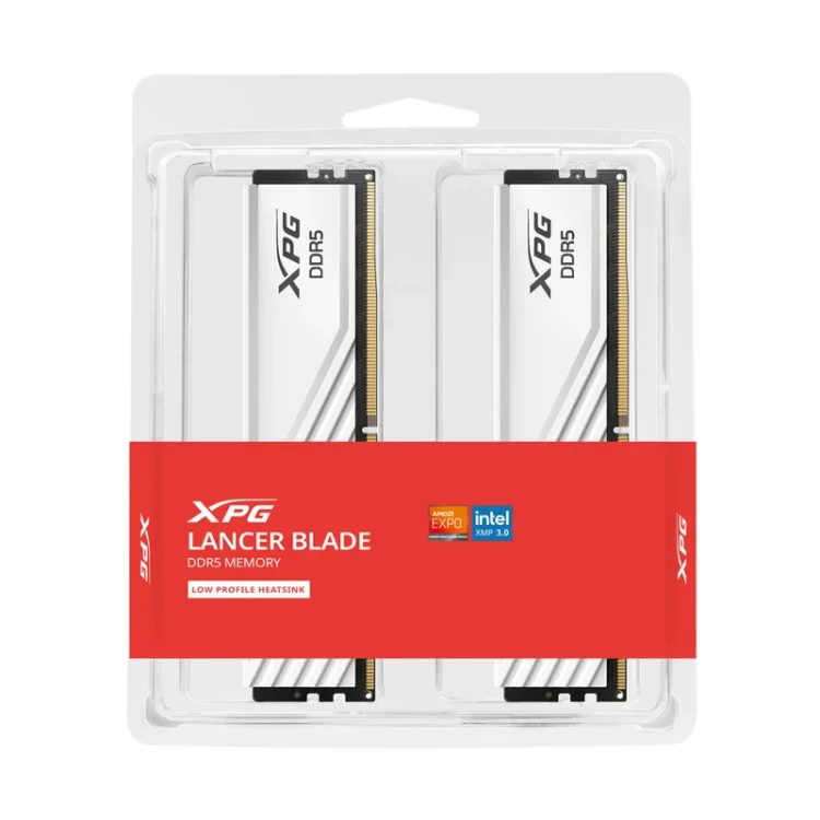 رم کامپیوتر DDR5 دو کاناله 5600 مگاهرتز CL46 ای دیتا مدل CL46 XPG Lancer Blade WHITE  ظرفیت 32 گیگابایت